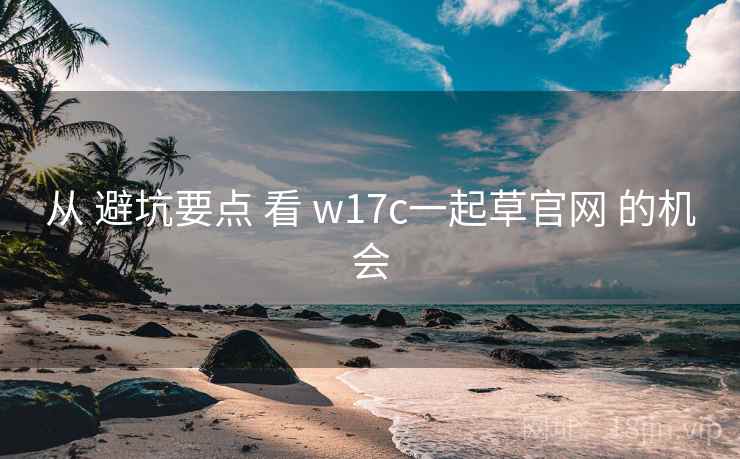 从 避坑要点 看 w17c一起草官网 的机会  第2张