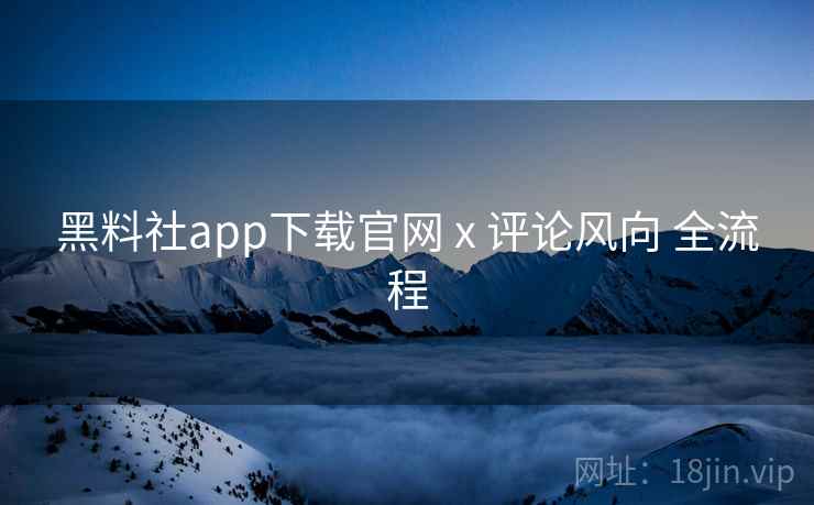 黑料社app下载官网 x 评论风向 全流程  第2张