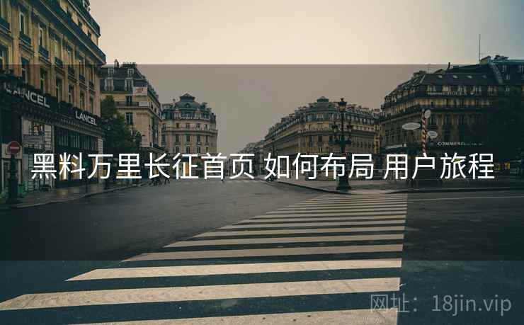 黑料万里长征首页 如何布局 用户旅程  第2张