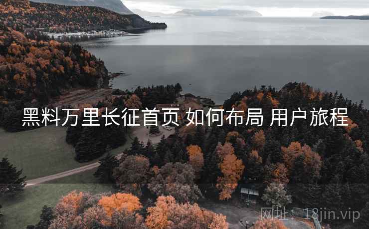 黑料万里长征首页 如何布局 用户旅程  第1张