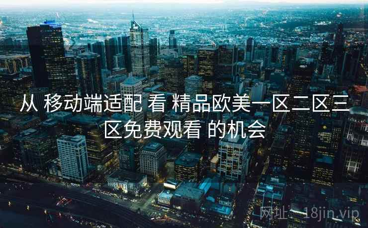从 移动端适配 看 精品欧美一区二区三区免费观看 的机会  第2张