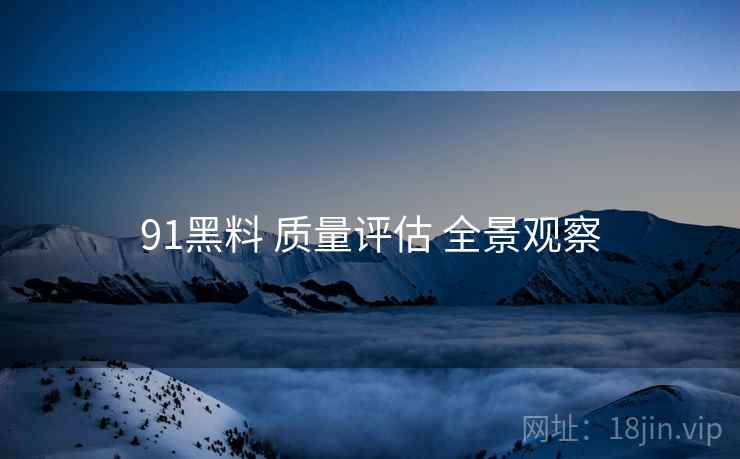 91黑料 质量评估 全景观察  第2张