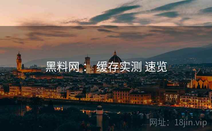 黑料网 ： 缓存实测 速览  第2张